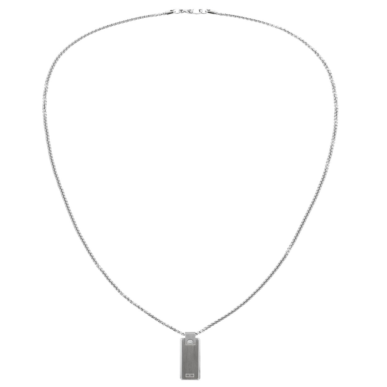 Tommy Hilfiger Jewels TJ2790392 Ketting Heren Zilverkleurig 60cm
Deze unieke ketting van Tommy Hilfiger van de jewelry serie met nummer TJ2790392 heeft een zeer opvallende en stoere uitstraling. De zilverkleurige stalen heren ketting heeft een gourmetschakel met een stoere matte geschuurde plaathanger met het Tommy logo erop gegraveerd. De hanger zit met een strak hangoog met een schroef om de ketting. De ketting heeft een karabijnsluiting.     

Het merk
Tommy Hilfiger is wereldwijd een van de grootste designer lifestyle merken en is internationaal bekend om haar classic American cool stijl. De sieraden zijn voor dames en heren met een eigen stijl die niet bang zijn om dit aan de wereld te laten zien.

Specificaties
- Artikelnr TJ2790392
- Zilverkleurige schakelketting
- Materiaal Staal
- Lengte 60cm
- Heren sieraad