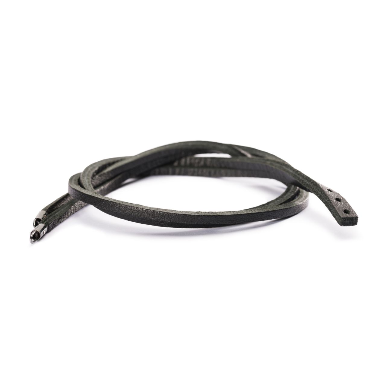 Leren armband zwart [41 cm]