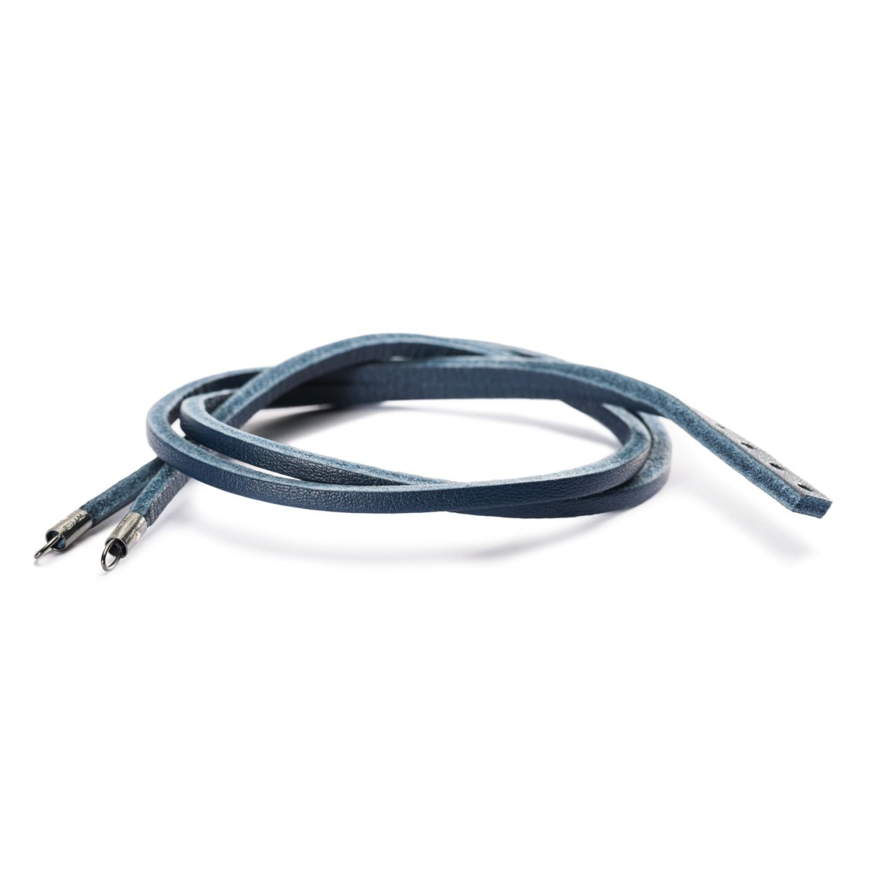 Leren armband blauw [41 cm]