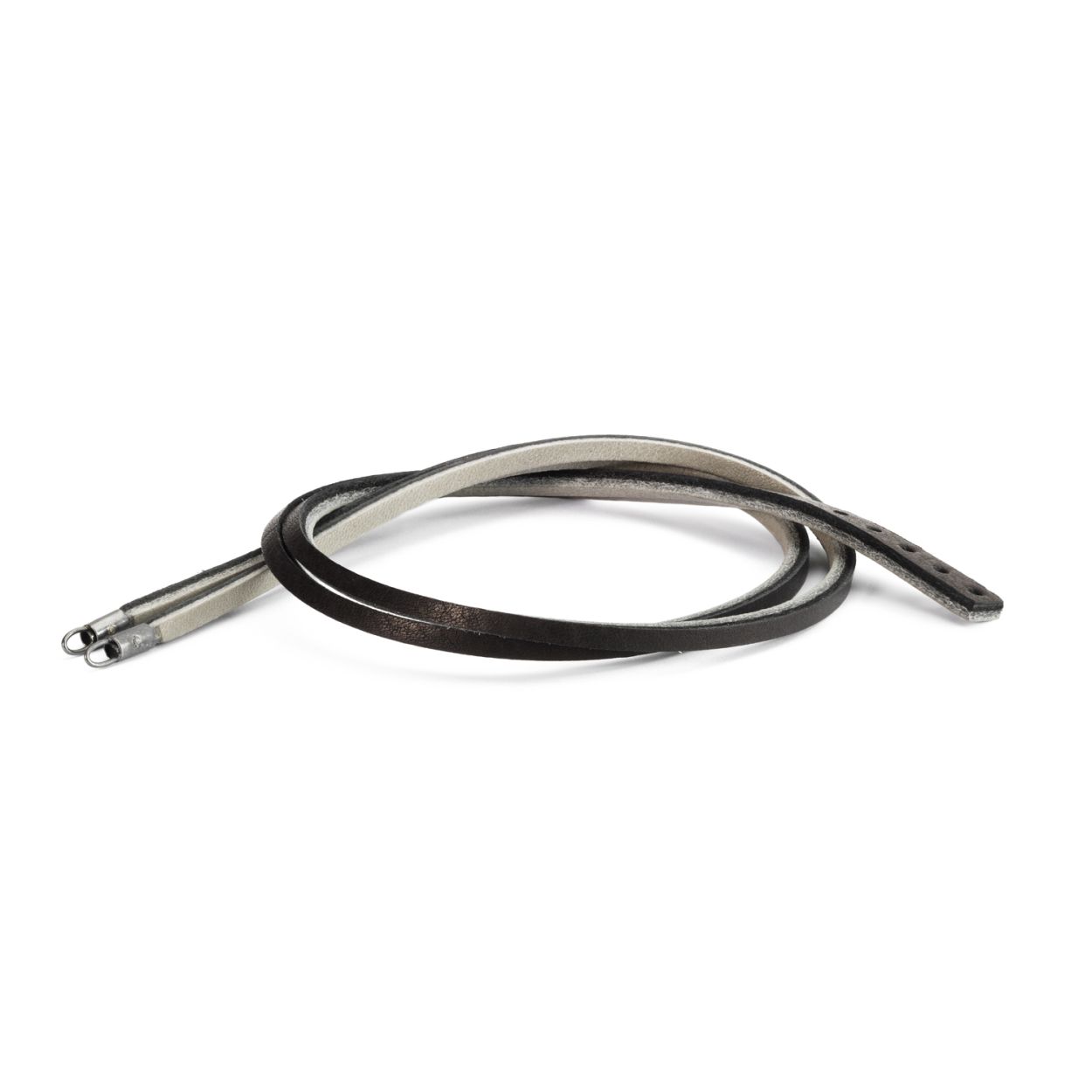 Leren armband zwart/grijs [41 cm]
De twee kleuren geven deze leren armband een bijzonder effect.
