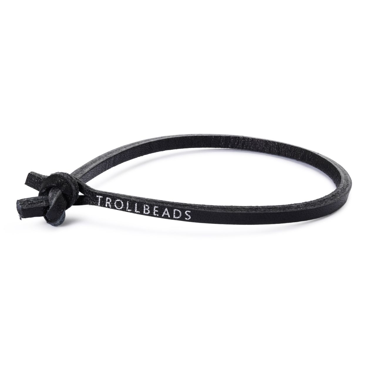 Trollbeads - Enkelvoudige lederen arband. zwart, 41cm -  TLEBR-00056