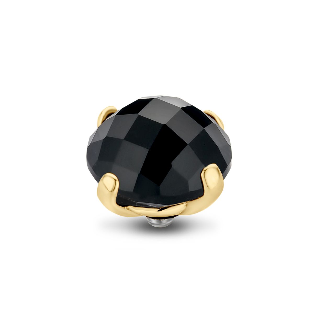 Melano - setting - Dames: Deze twisted Facet bold Jet Blac zetting van Melano is 12mm groot en past op elke ring uit de Twisted collectie. Verkrijgbaar in goud-, zilver- en rosegoudkleur.
Levertijd: 1-4 werkdagen