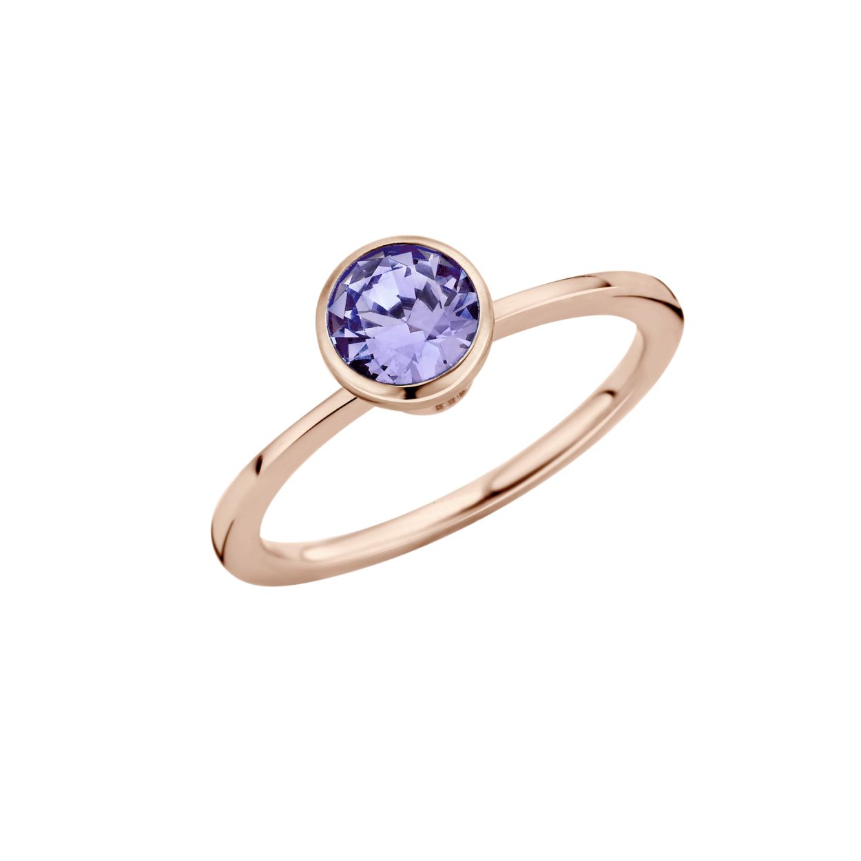 Melano twisted petite ring - rosekleurig - dames - maat 56