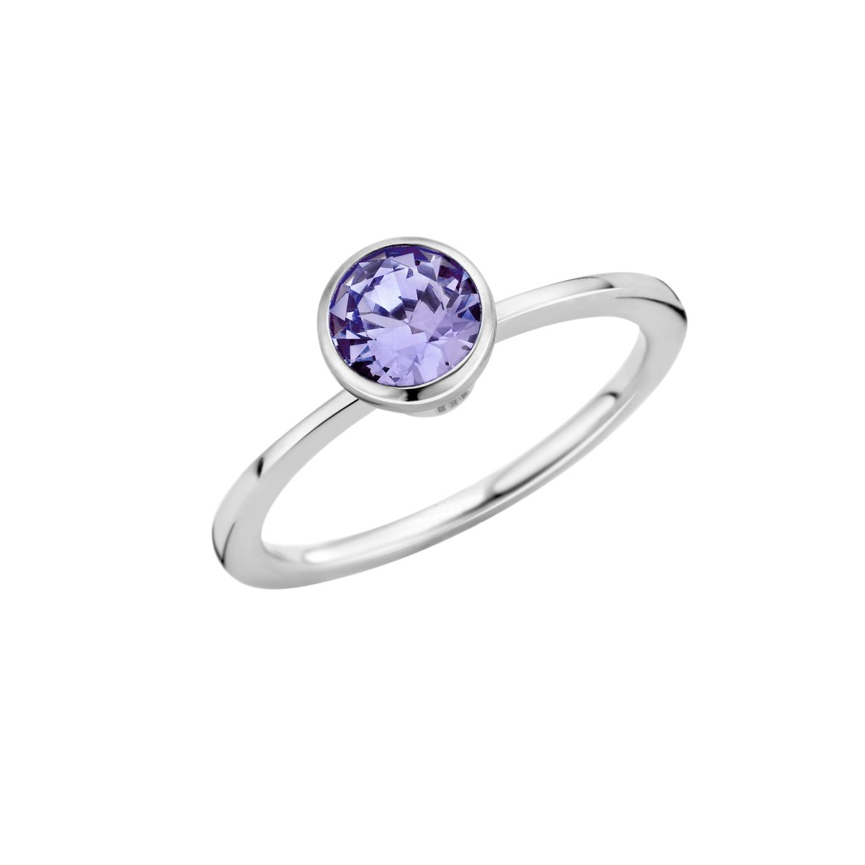 Melano twisted petite ring - zilverkleurig - dames - maat 56