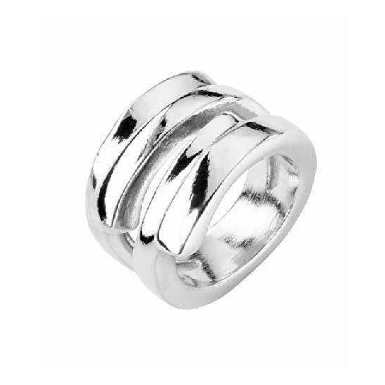 Deze ring is van het merk UNO de 50. Het is een damessieraad gemaakt van metaal. De ring is grijs van kleur. De maat van het sieraad is 18.