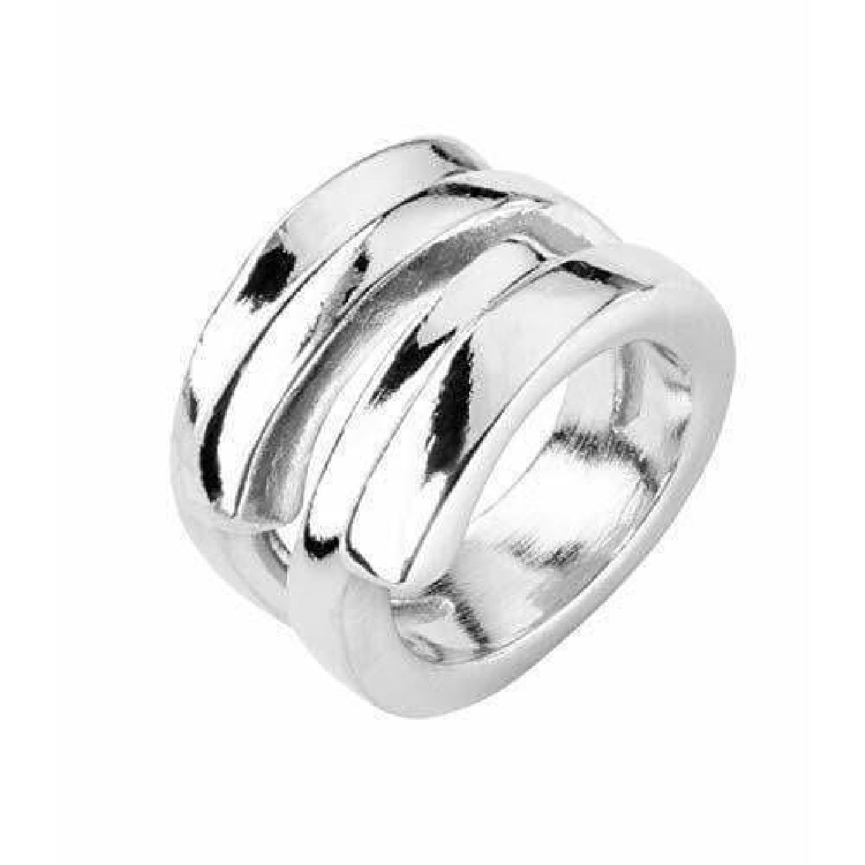Deze ring is van het merk UNO de 50. De ring is gemaakt van edelmetaal en is zilver van kleur.