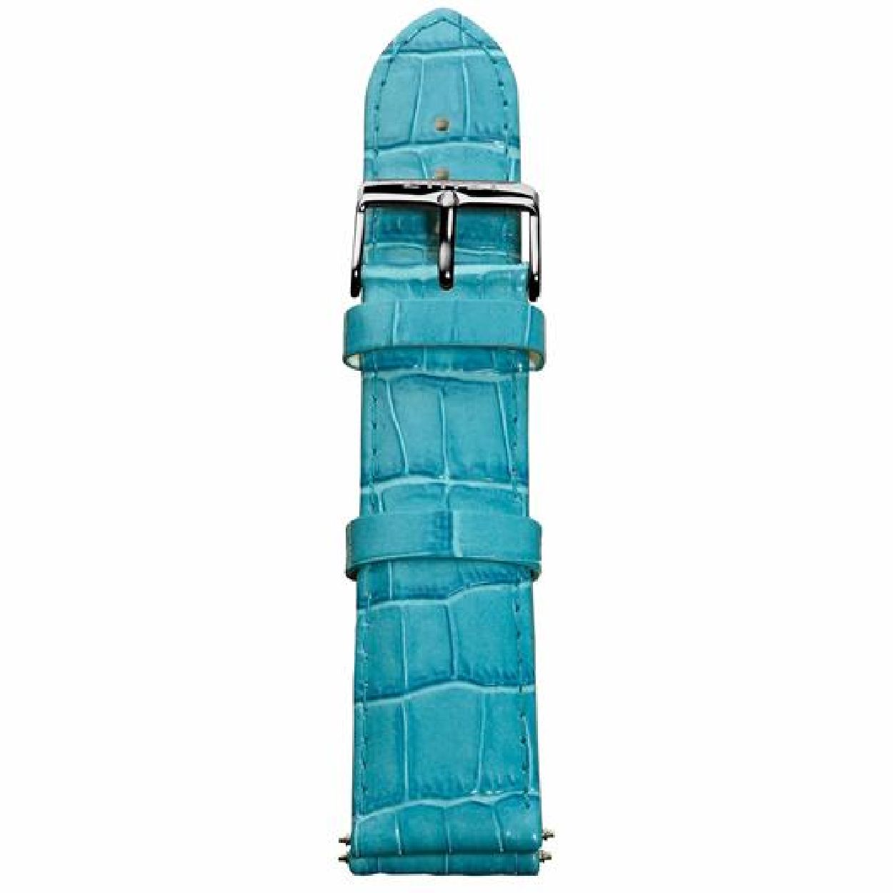 Zinzi leren horlogeband turquoise UNOBAND8