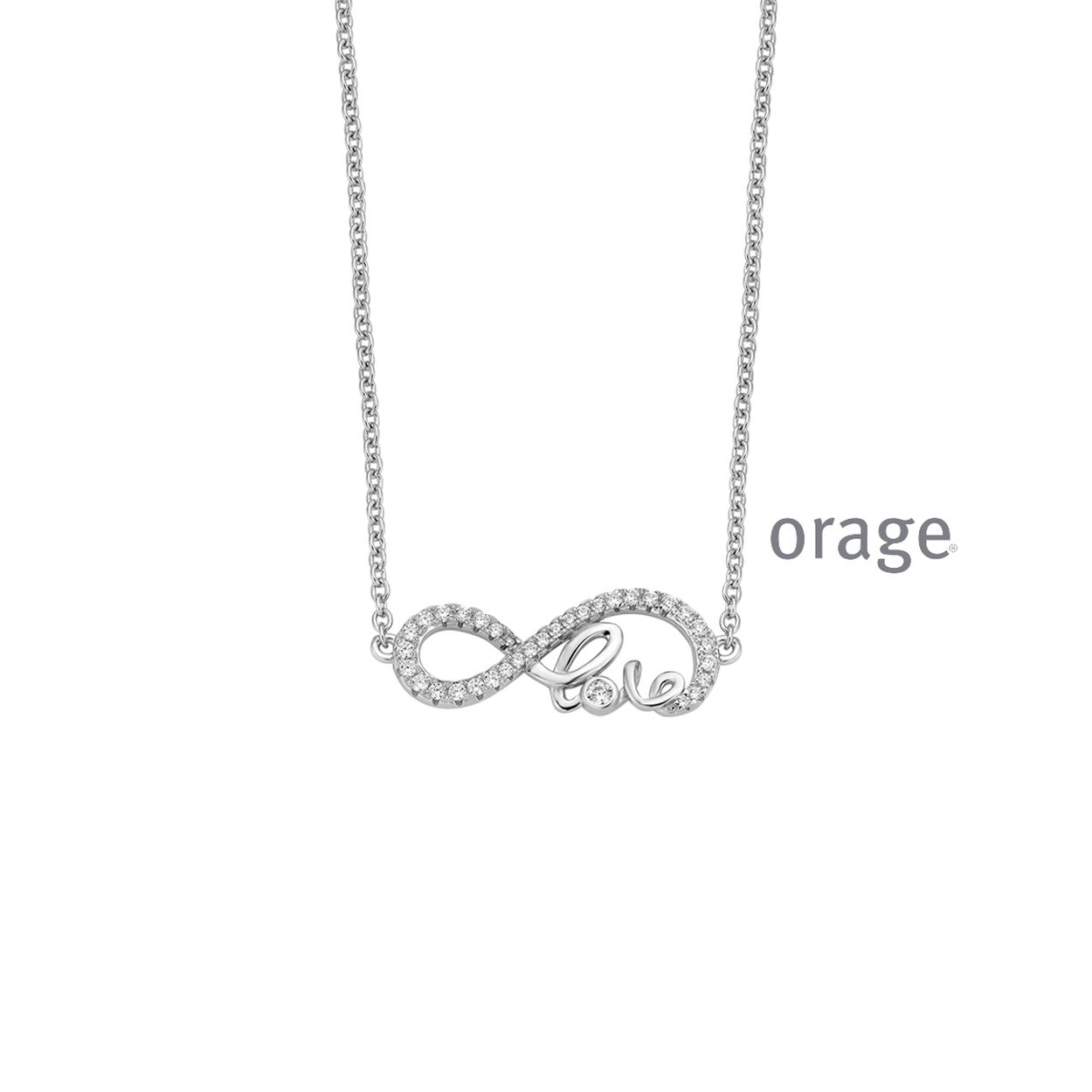 V1311 Ketting infinity love 925 rh cz (V/14)