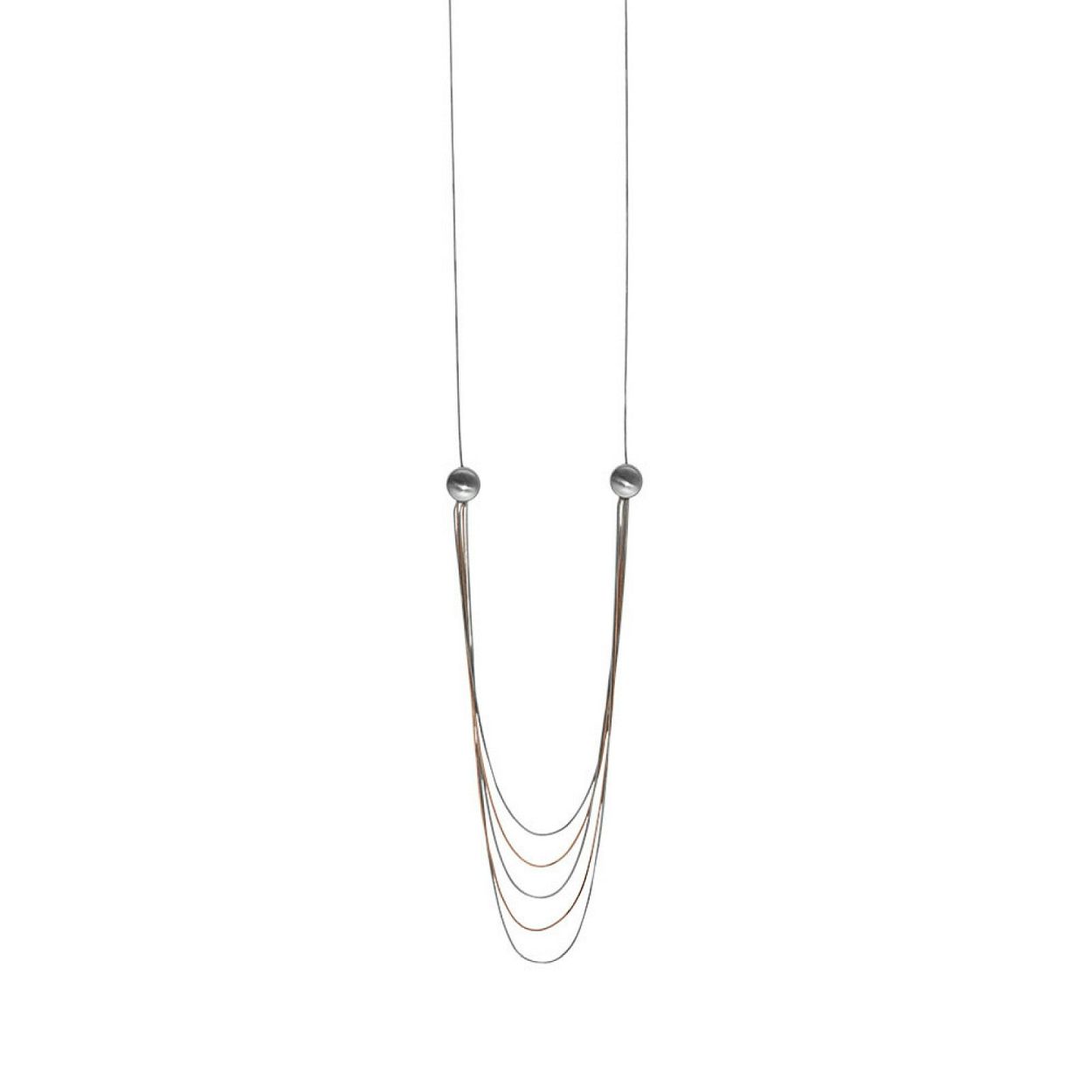 Deze Ketting van het merk Dansk heeft de kleur Zilver mat. Dansk Vanessa Chain Necklace Rhodium Mix Plating