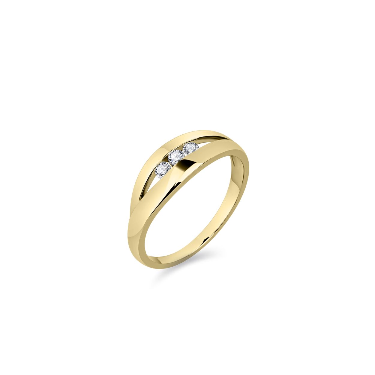 Ring uit de Modern Icons collectie van Gisser Jewels gemaakt van 14 Karaat Geel Goud. De ringmaat is 54 en de ringbreedte is 2 mm.