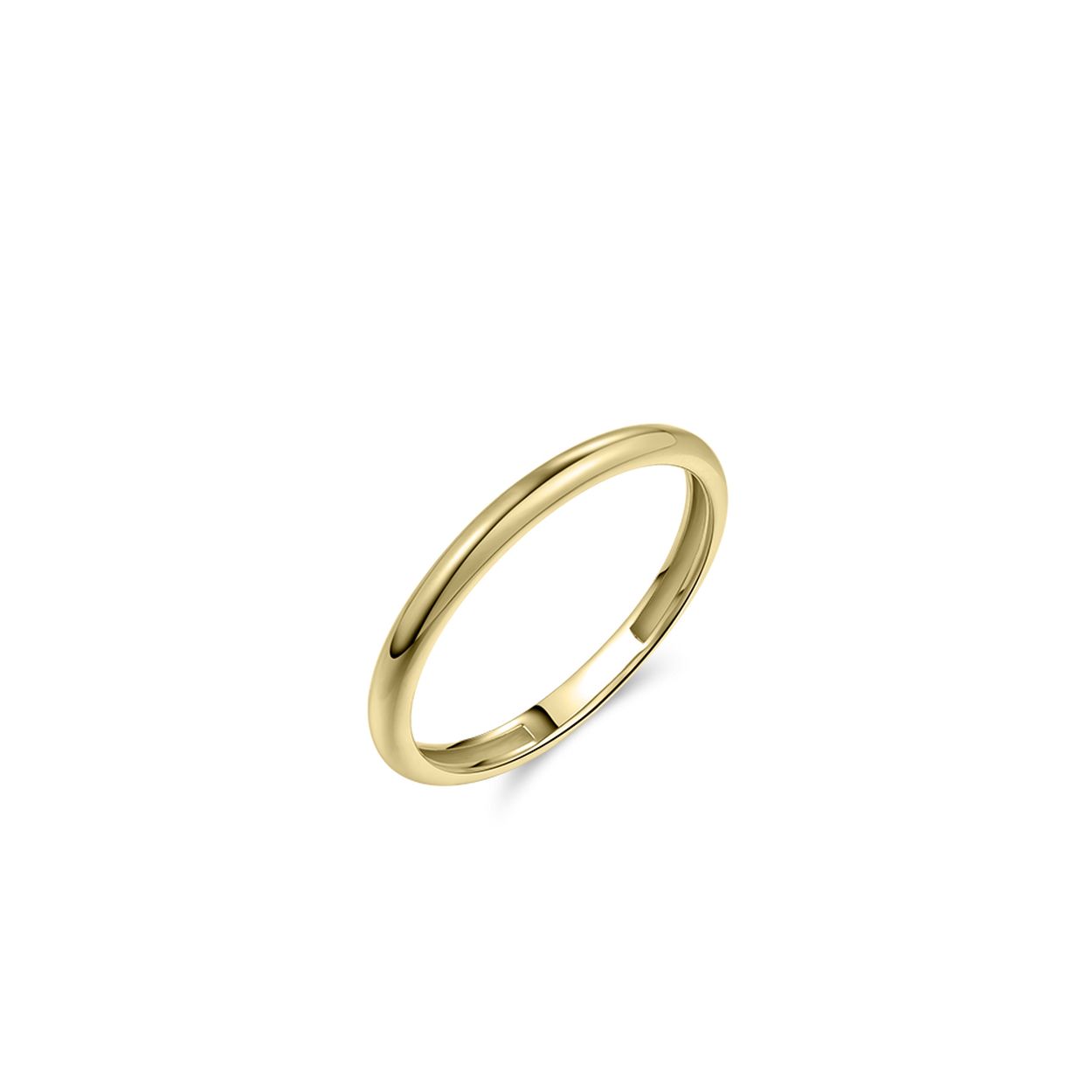 Ring uit de Minimal Deluxe collectie van Gisser Jewels gemaakt van 14 Karaat Geel Goud. De ringmaat is 52 en de ringbreedte is 2 mm.