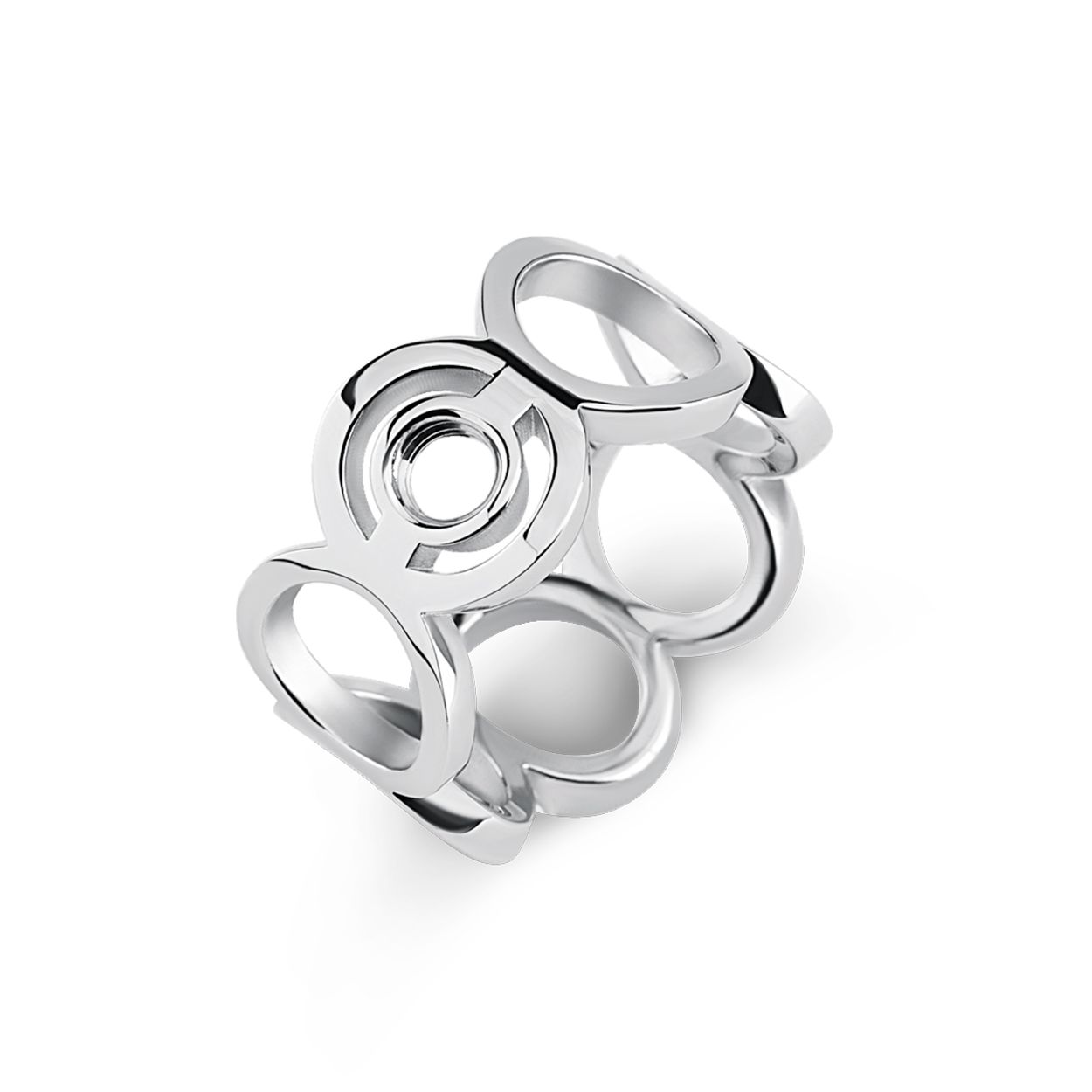 Dit is een zilverkleurige ring uit de collectie Vivid in maat 58