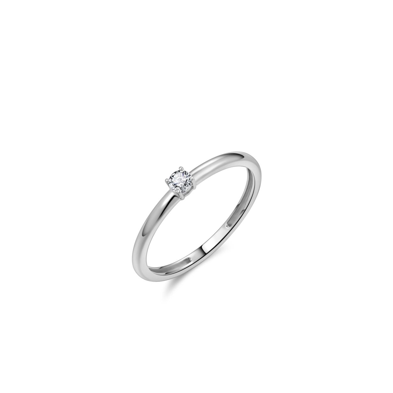 Gisser wit gouden ring met zirk