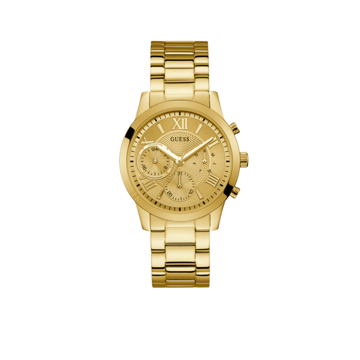 De goudkleurige Solar dames horloge is verfijnd en elegant en heeft een subtiele uitstraling. Het horloge  past bij elke outfit. Het horloge heeft een ronde kast met een diameter van 40 mm. De schakelband sluit middels een vouwsluiting die zorgt voor extra draagcomfort. De wijzerplaat met Romeinscijfers is goed zichtbaar door het heldere mineraalglas. Het horloge is tot 5 ATM waterdicht en heeft een band lengte van 19 cm. Model: W1070L2