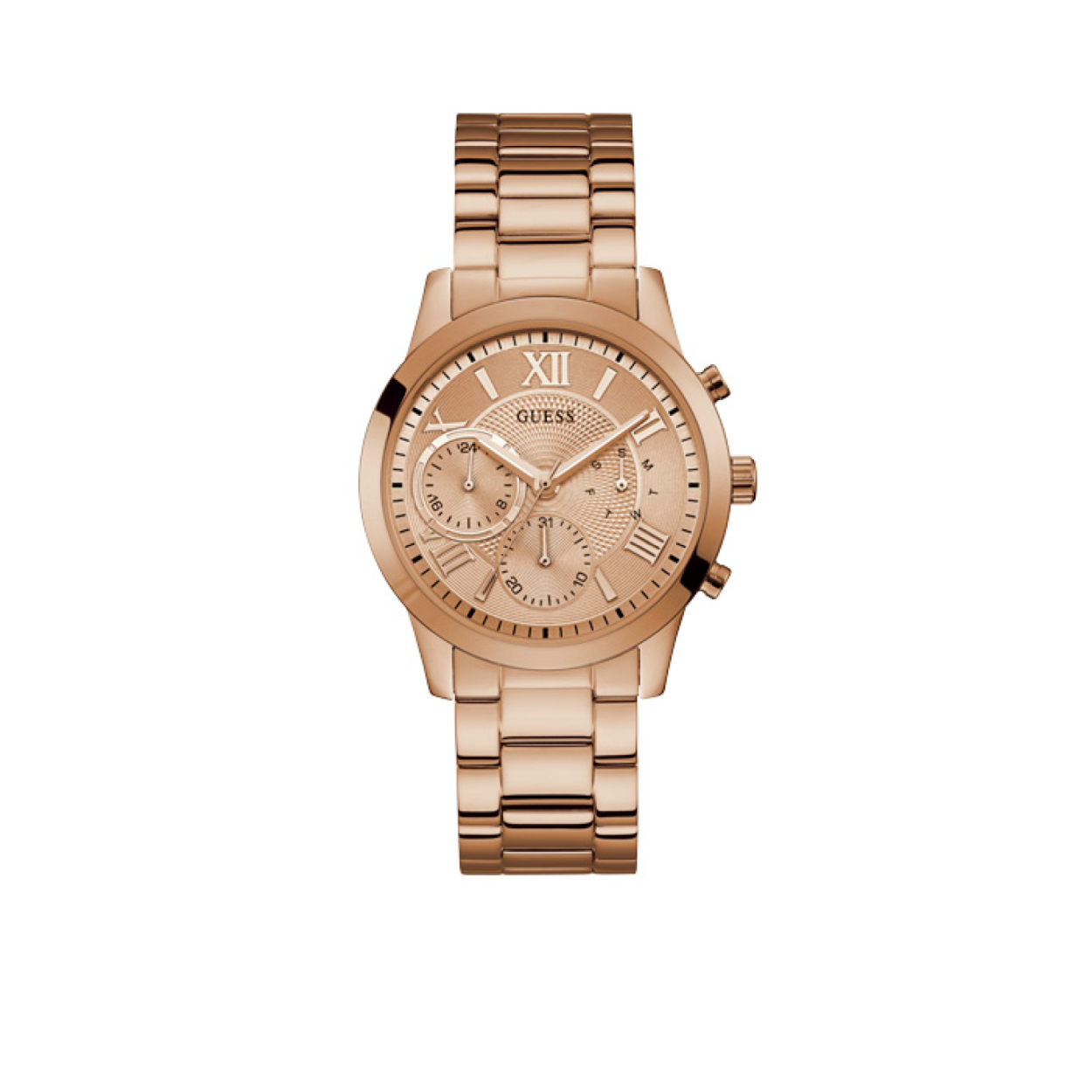 De roségouden Solar is een dames horloge is verfijnd en elegant en heeft een subtiele uitstraling. Het horloge  past bij elke outfit. Het horloge heeft een ronde kast met een diameter van 40 mm. De schakelband sluit middels een vouwsluiting die zorgt voor extra draagcomfort. De wijzerplaat met Romeinse cijfers is goed zichtbaar door het heldere mineraalglas. Het horloge is tot 5 ATM waterdicht en heeft een band lengte van 19 cm. Model: W1070L3