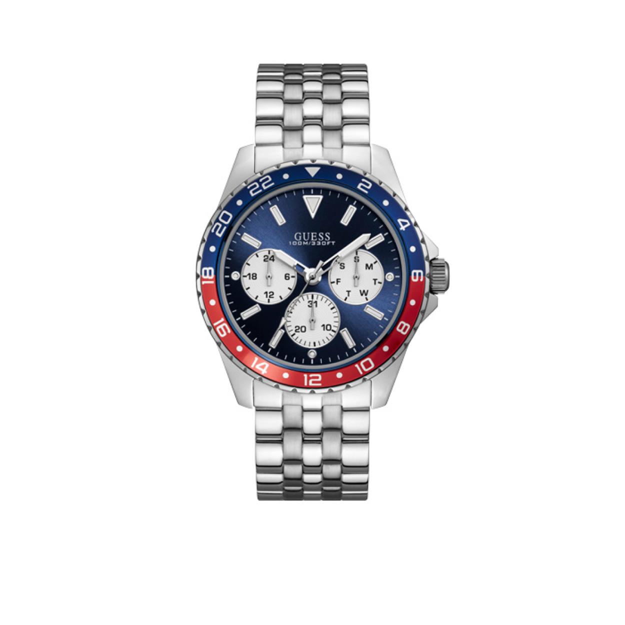 Guess heren pols horloge staal met stalen band uit de collectie Odyssey.