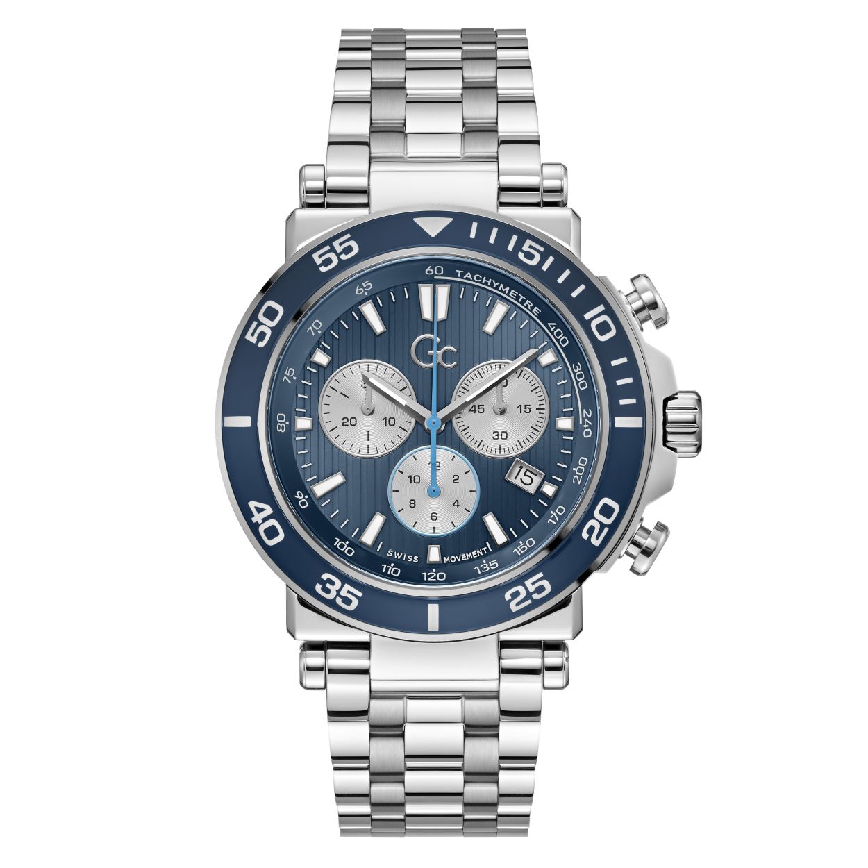 Dit is een zilverkleurig horloge van Gc voor Heren