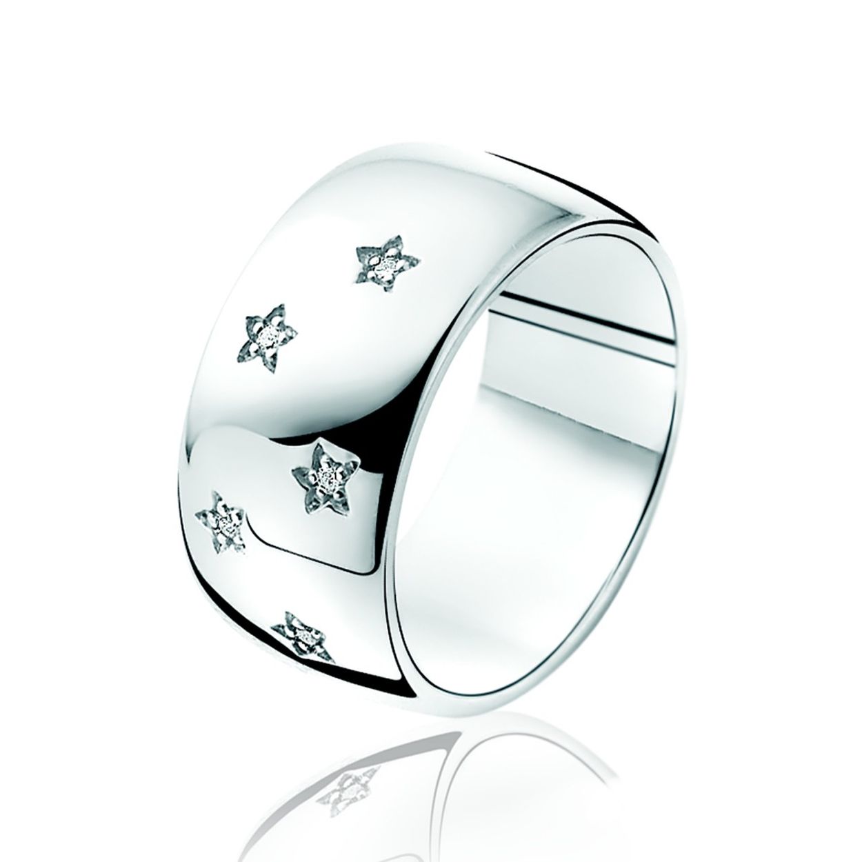 ZINZI DIAMONDS zilveren ring diamant wit ZDR47 mt.54