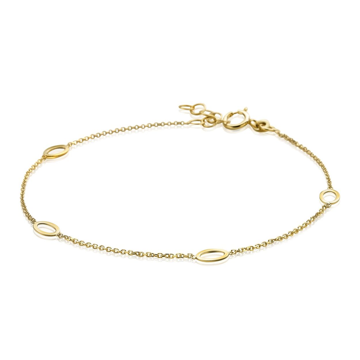 ZINZI Gold 14 karaat gouden armband ovaal
