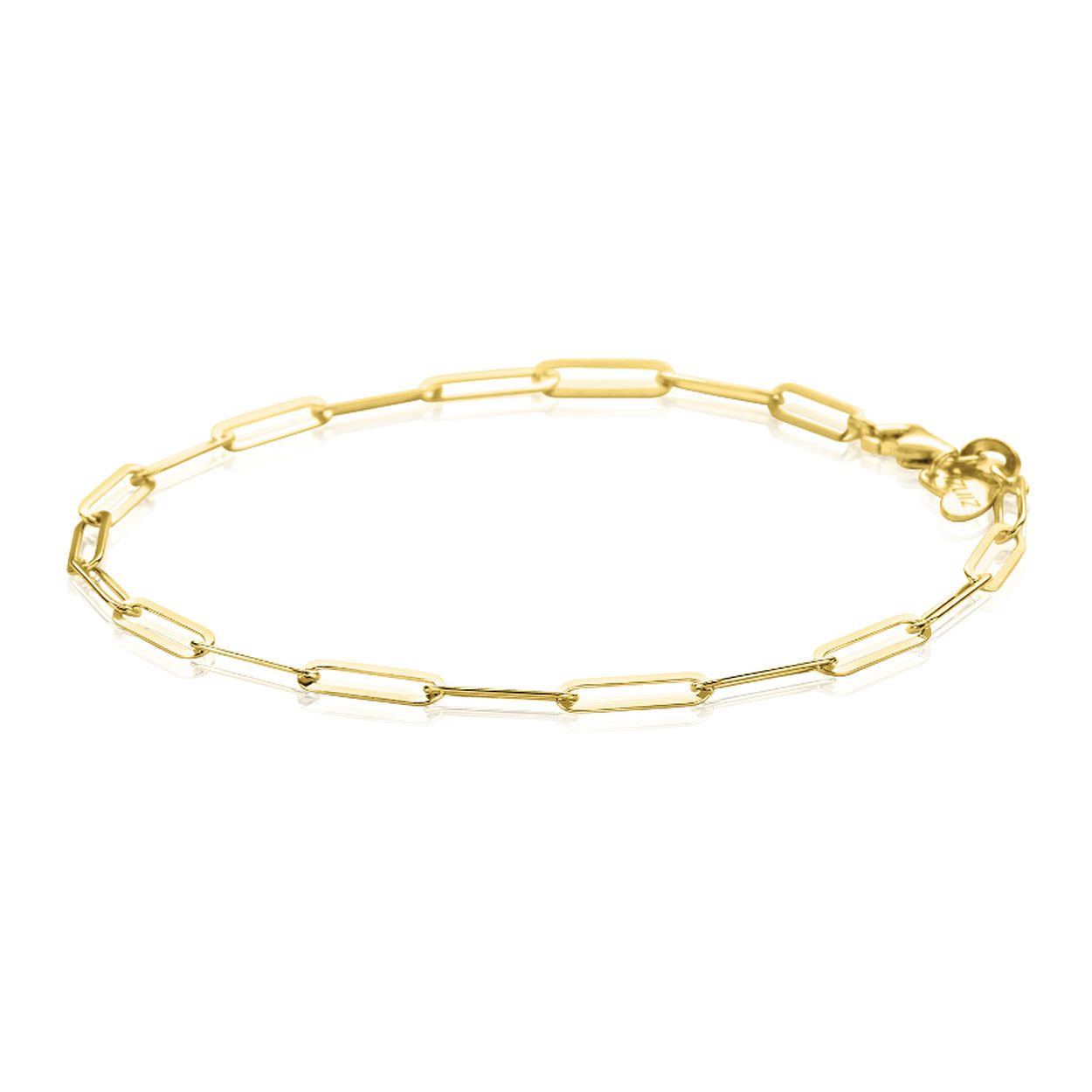 ZINZI Gold 14 karaat gouden armband met paperclip schakels 2,7mm breed ZGA297