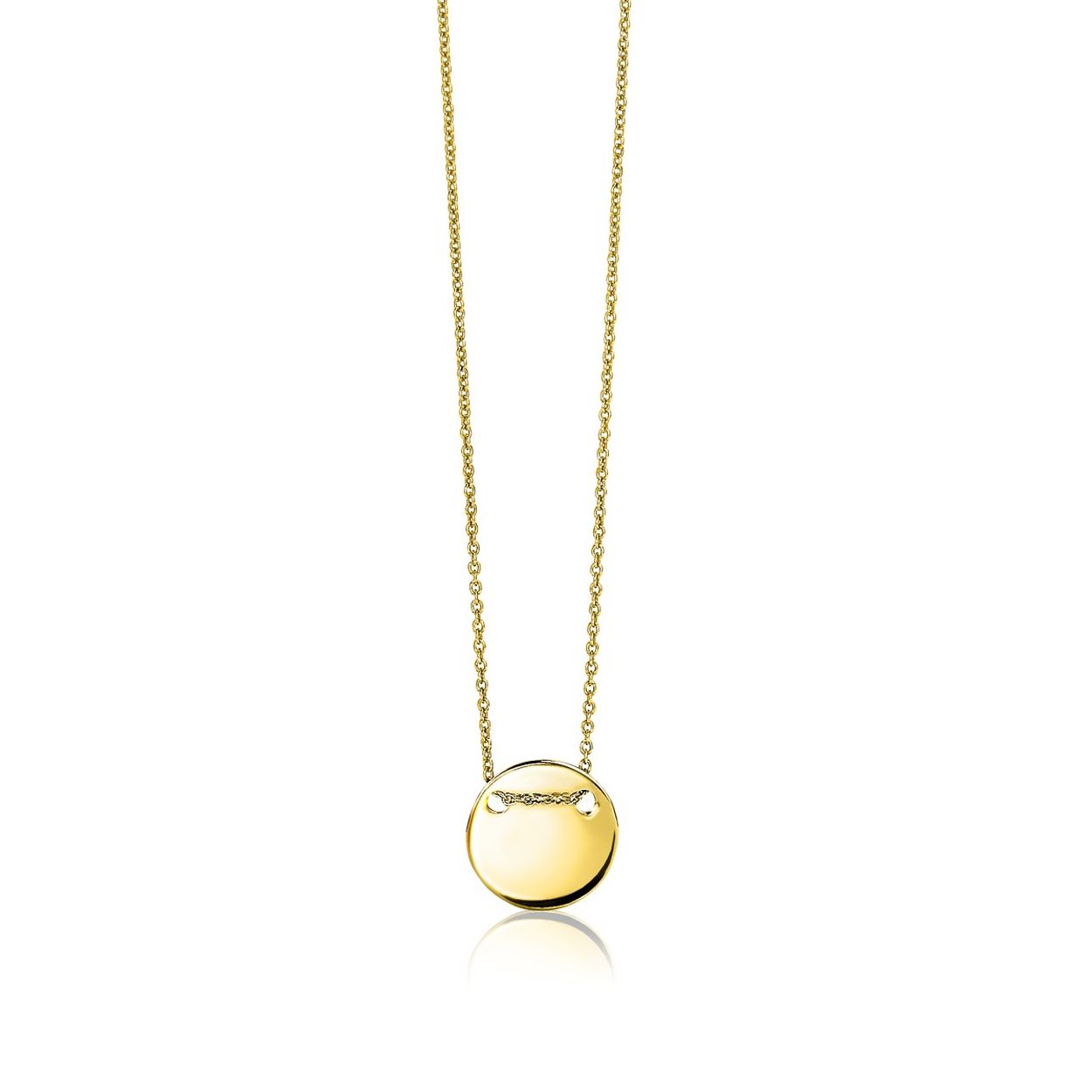 ZINZI Gold 14 karaat gouden jasseron ketting rondje 42cm ZGC111