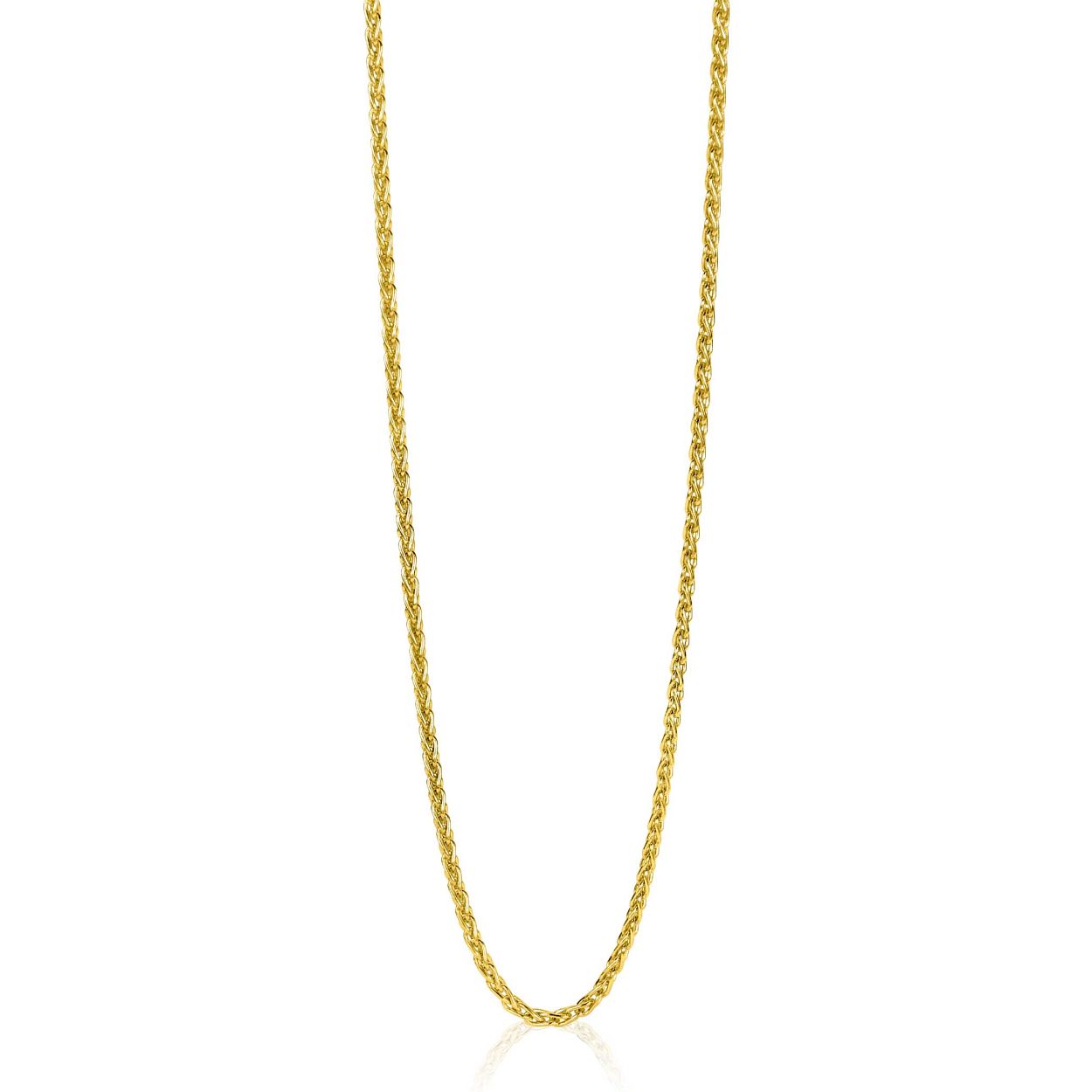ZINZI Gold 14 krt gouden palmier collier 1,5mm breed, lengte 43cm ZGC307