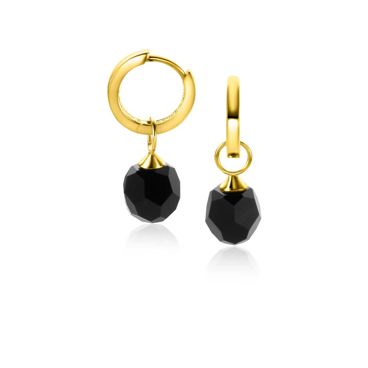 ZINZI Gold 14 karaat gouden oorbedels met zwarte beads. De beads zijn 8mm groot. Hang deze oorbedels sierlijk aan je gouden ZINZI oorringen. De oorringen zijn niet bij de prijs inbegrepen. Vervaardigd van geheel 14 karaat goud (585).