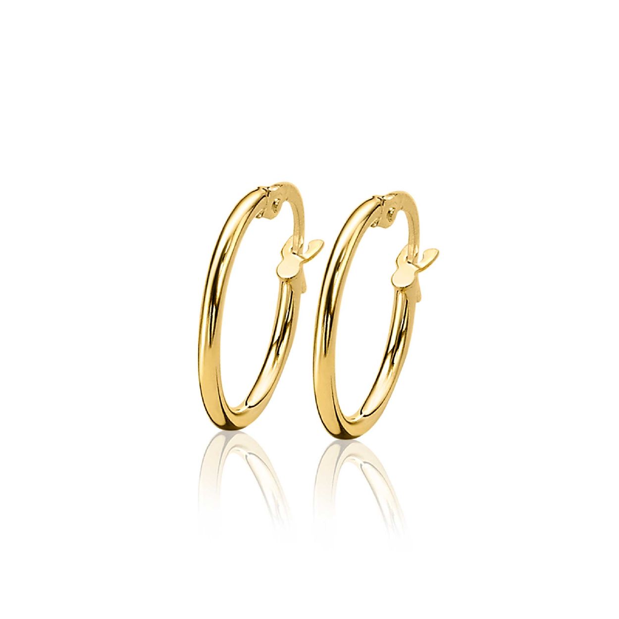 ZINZI Gold 14 karaat gouden creolen met een ronde buis. Voorzien van een handige bovensluiting. De grootte van deze oorsieraden is 15 x 1,5mm. Vervaardigd van geheel 14 karaat goud (585).