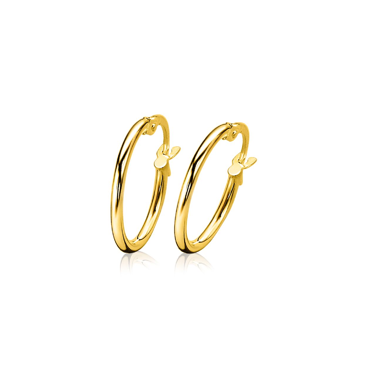 ZINZI Gold 14 karaat gouden creolen met een ronde buis. Voorzien van een handige bovensluiting. De grootte van deze oorsieraden is 17,5 x 1,5mm. Vervaardigd van geheel 14 karaat goud (585).