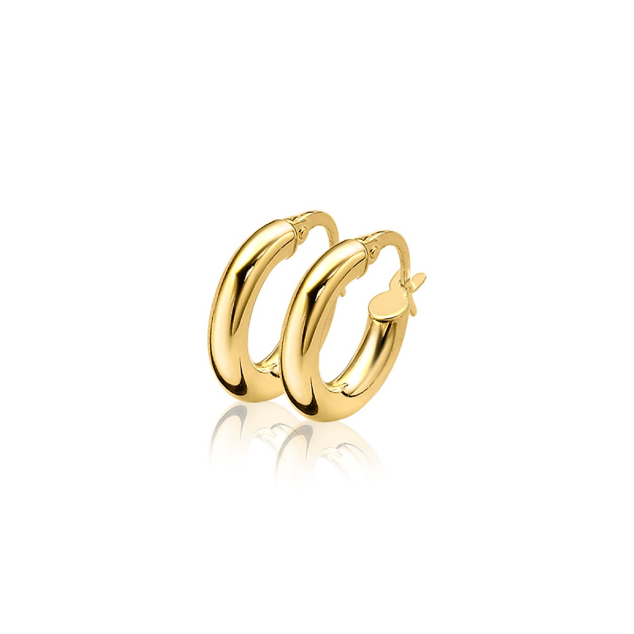 ZINZI Gold 14 karaat gouden oorringen met een ronde buis. Voorzien van een handige bovensluiting. De grootte van deze oorsieraden is 13 x 3mm. Vervaardigd van geheel 14 karaat goud (585).