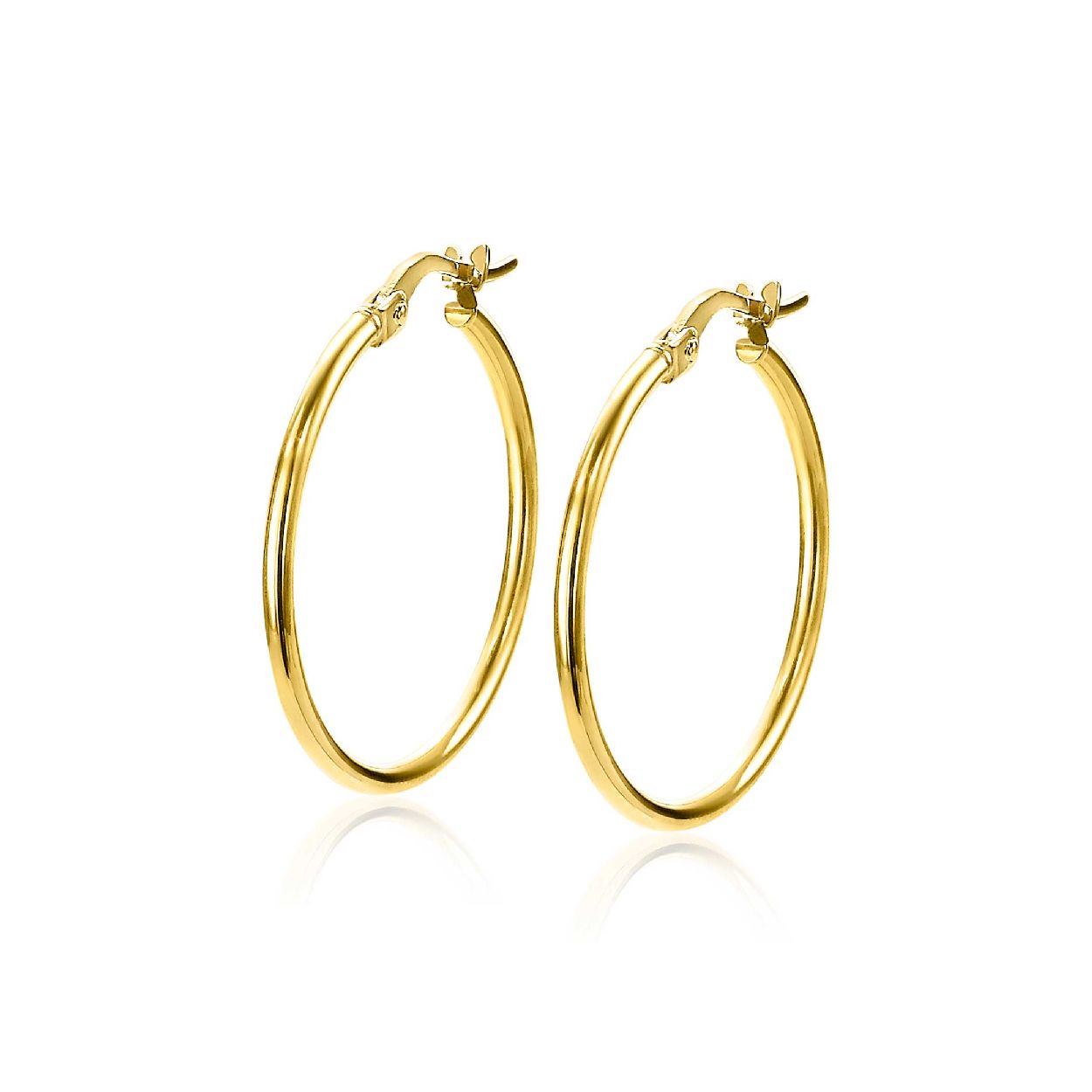 ZINZI Gold 14 karaat gouden oorringen van 23mm met een 1,5mm brede ronde buis. Voorzien van een handige bovensluiting. De grootte van deze oorsieraden is 23 x 1,5mm. Vervaardigd van geheel 14 karaat goud (585)