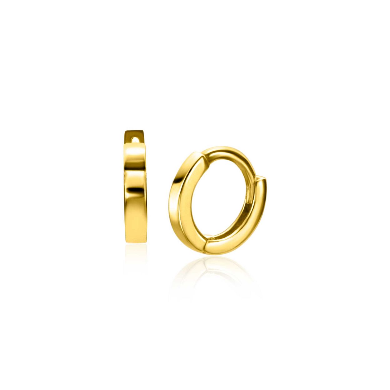 8mm ZINZI Gold 14 krt gouden oorringen met luxe klapsluiting 8mm x 1,3mm vierkante buis ZGO410

8x1.3 mm Goud 