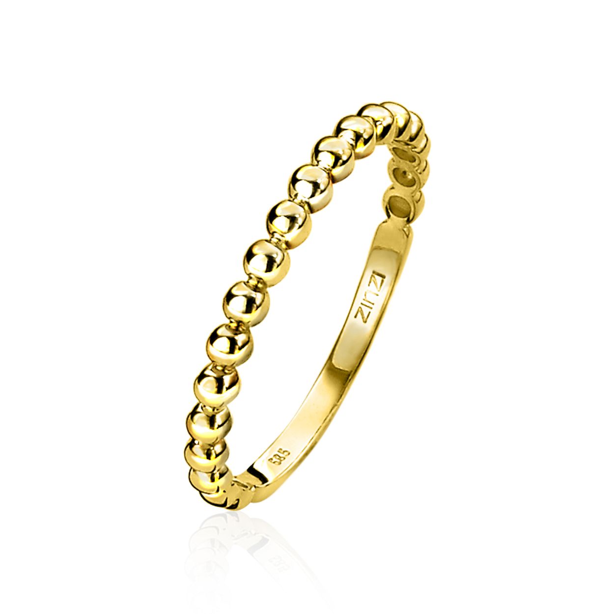 ZINZI Gold 14 karaat gouden aanschuifring met bolletjes. Mooi om te combineren met andere ZINZI Gold aanschuifringen. Vervaardigd van geheel 14 karaat goud (585).

De maat van de ring is 52. Heeft u een andere maat? Neem dan gerust contact met ons op.