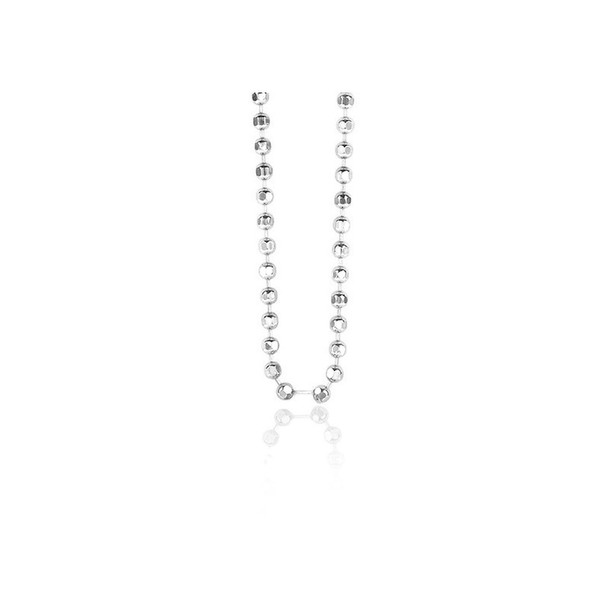 ZINZI zilveren bol collier 45cm dia 2mm