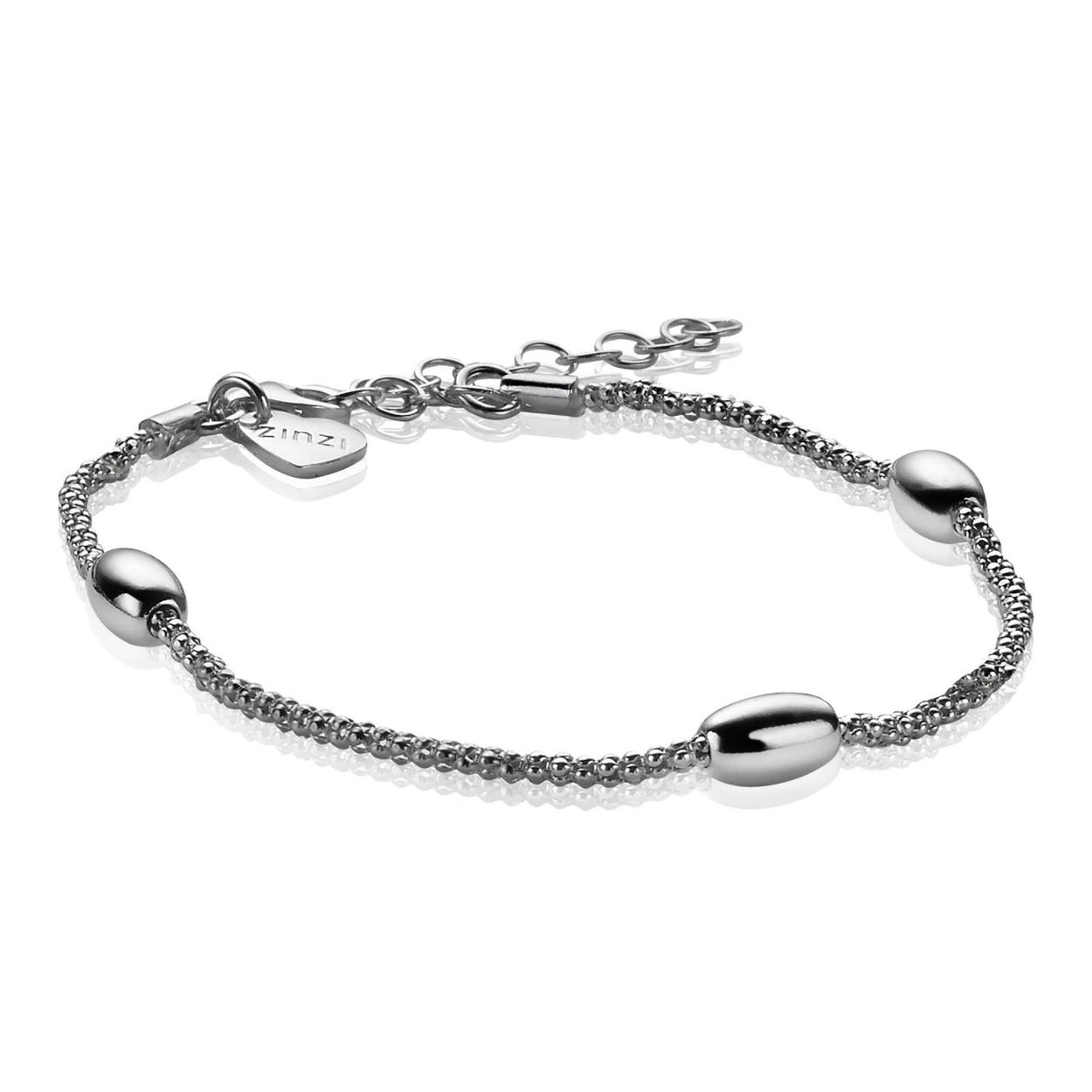 Zinzi zilveren fantasie armband 17,5-20,5cm ZIA1089