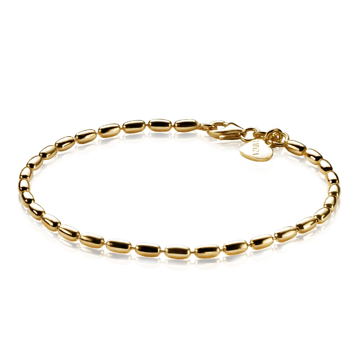 ZINZI zilveren fantasie armband geel verguld 19cm ZIA1125G