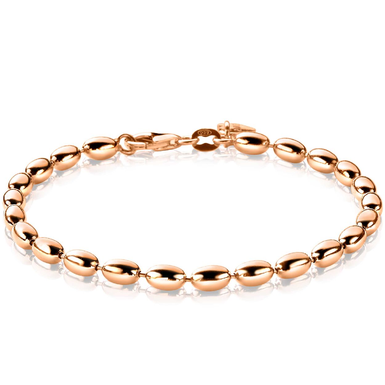 ZINZI zilveren fantasie armband rose verguld 19cm ZIA1126R