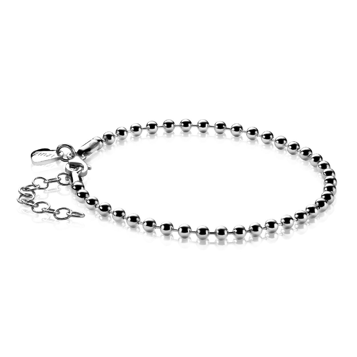ZINZI zilveren bolletjes armband 17,5-20,5cm ZIA1127