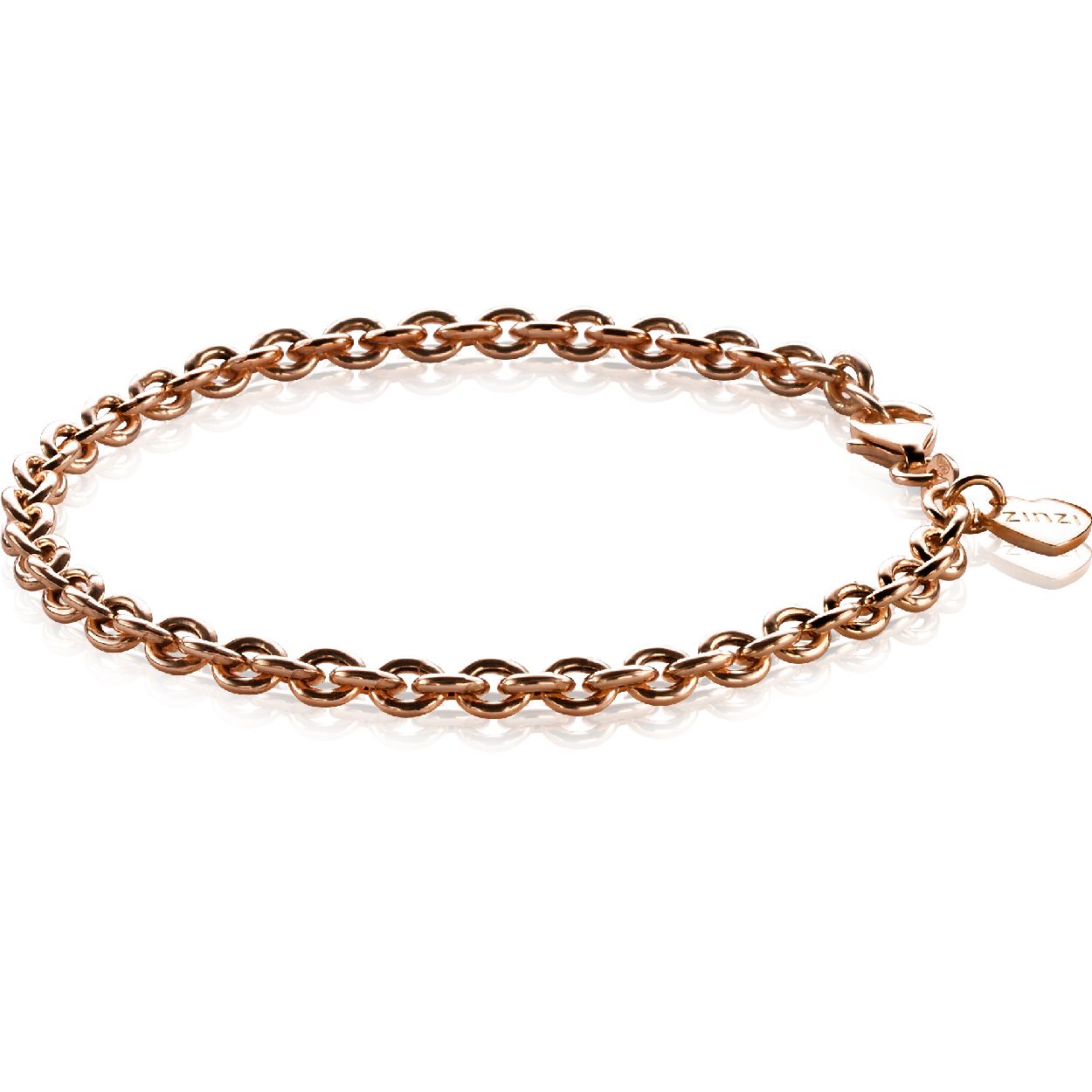 ZINZI zilveren armband rose verguld 19cm ZIA1153R