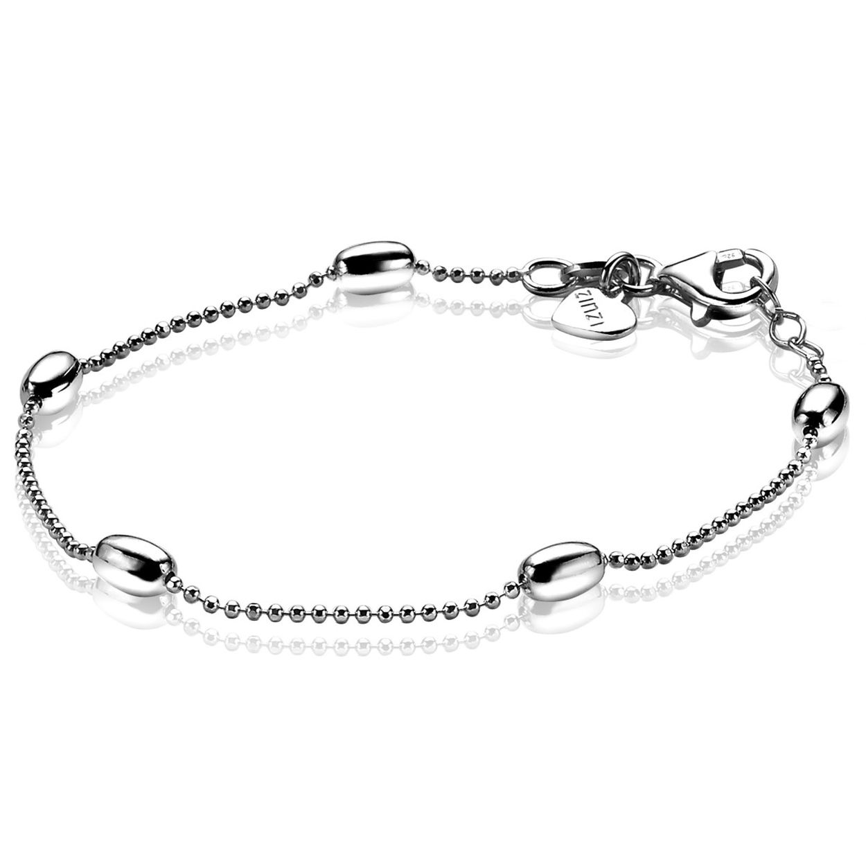 Zinzi zilveren fantasie armband ovaal 17,5-20cm ZIA1232
