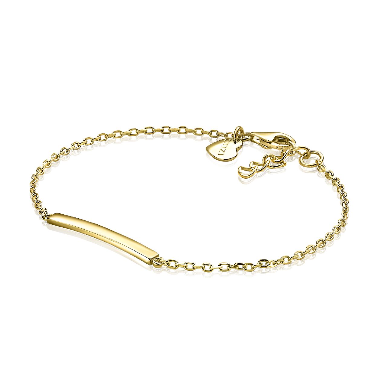 ZINZI zilveren armband geel verguld plaat 17-19cm ZIA1308G