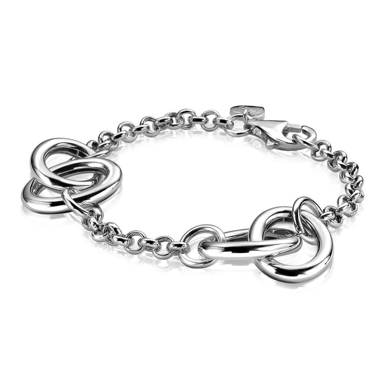 ZINZI zilveren jasseron armband ovale schakels 19cm ZIA1341