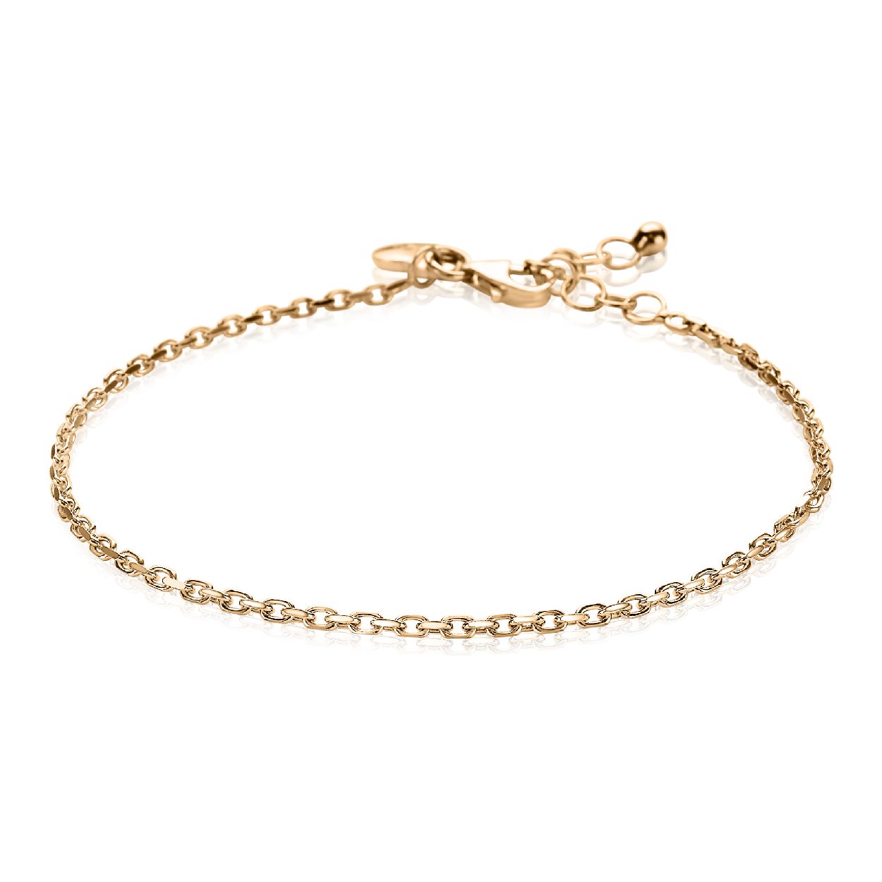 ZINZI zilveren armband rose verguld ankerschakel ZIA1415R