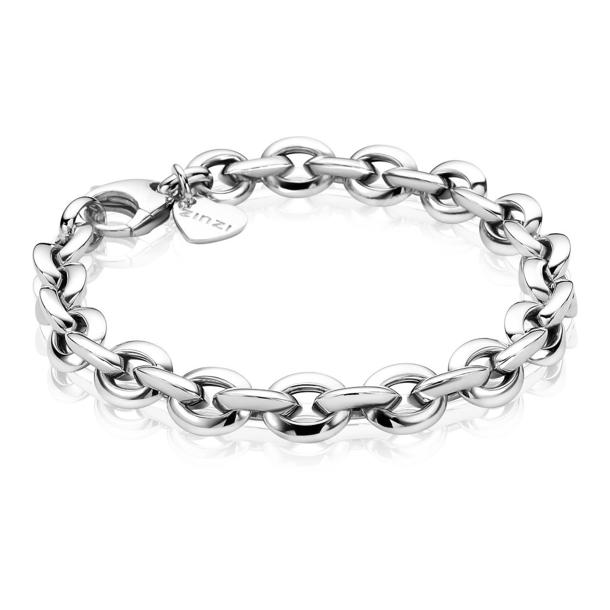 ZINZI zilveren fantasie armband 8,5mm breed