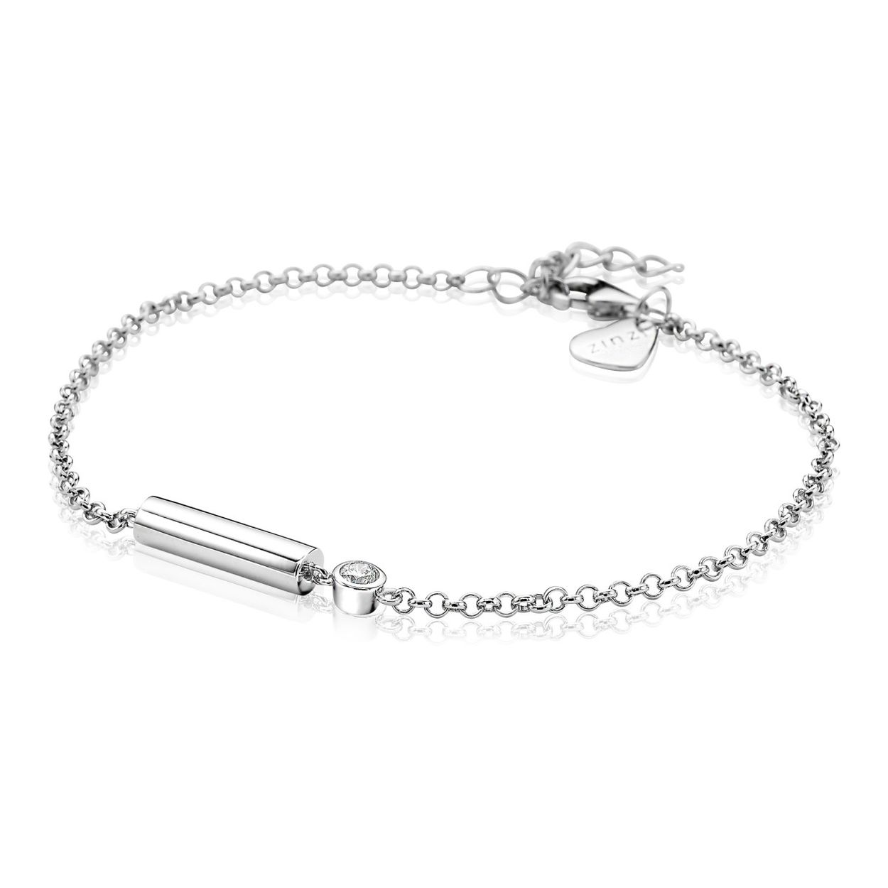 ZINZI zilveren armband met rond staafje & zirkonia ZIA1575
Lengte: 17,5-20,5cm