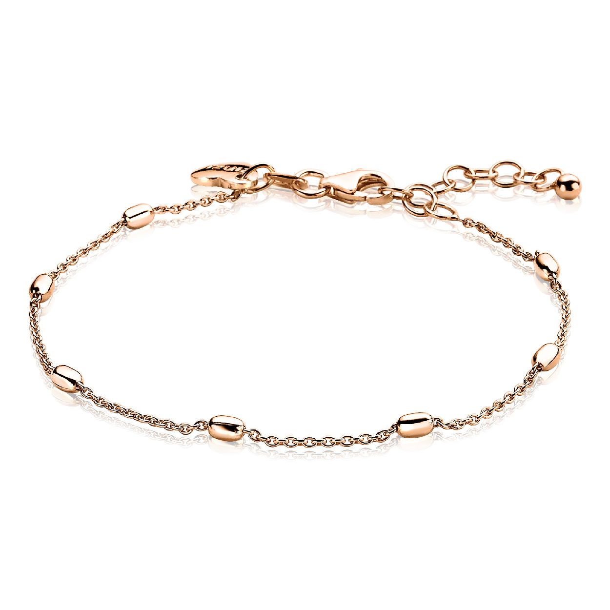 ZINZI zilveren fantasie armband rose verguld ovaal 16,5-20cm ZIA1655R
