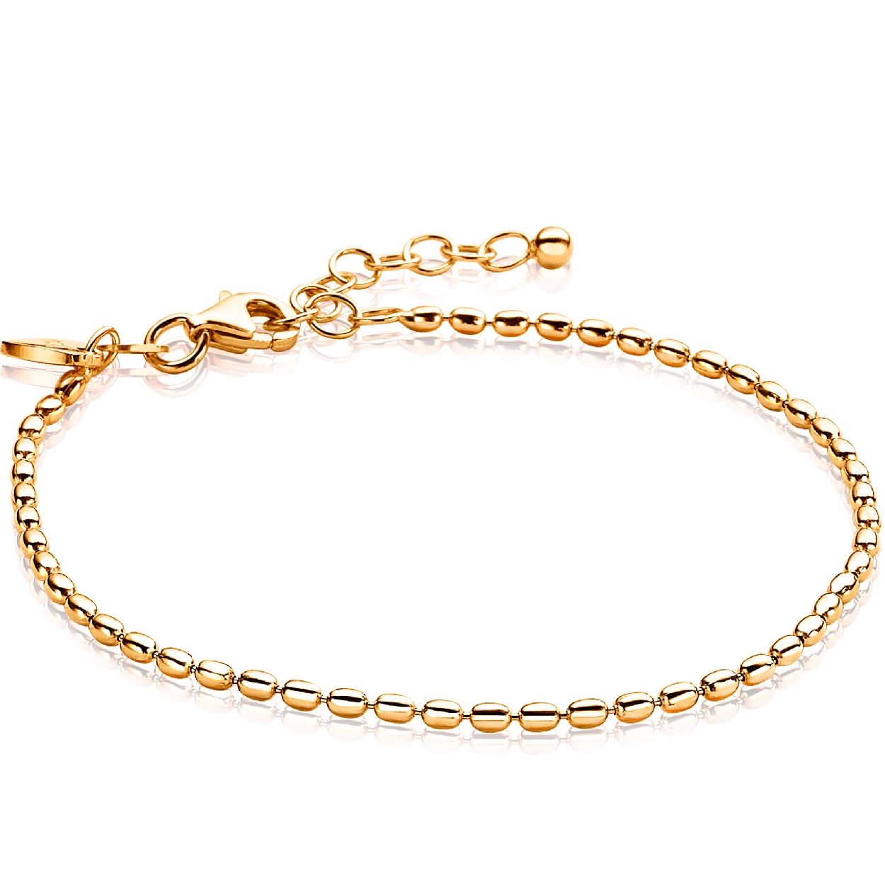 ZINZI zilveren fantasie armband geel verguld ovaal 16,5-20cm ZIA1656G