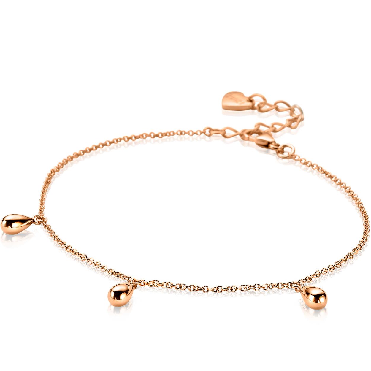 ZINZI zilveren armband rose verguld druppel ZIA1710R