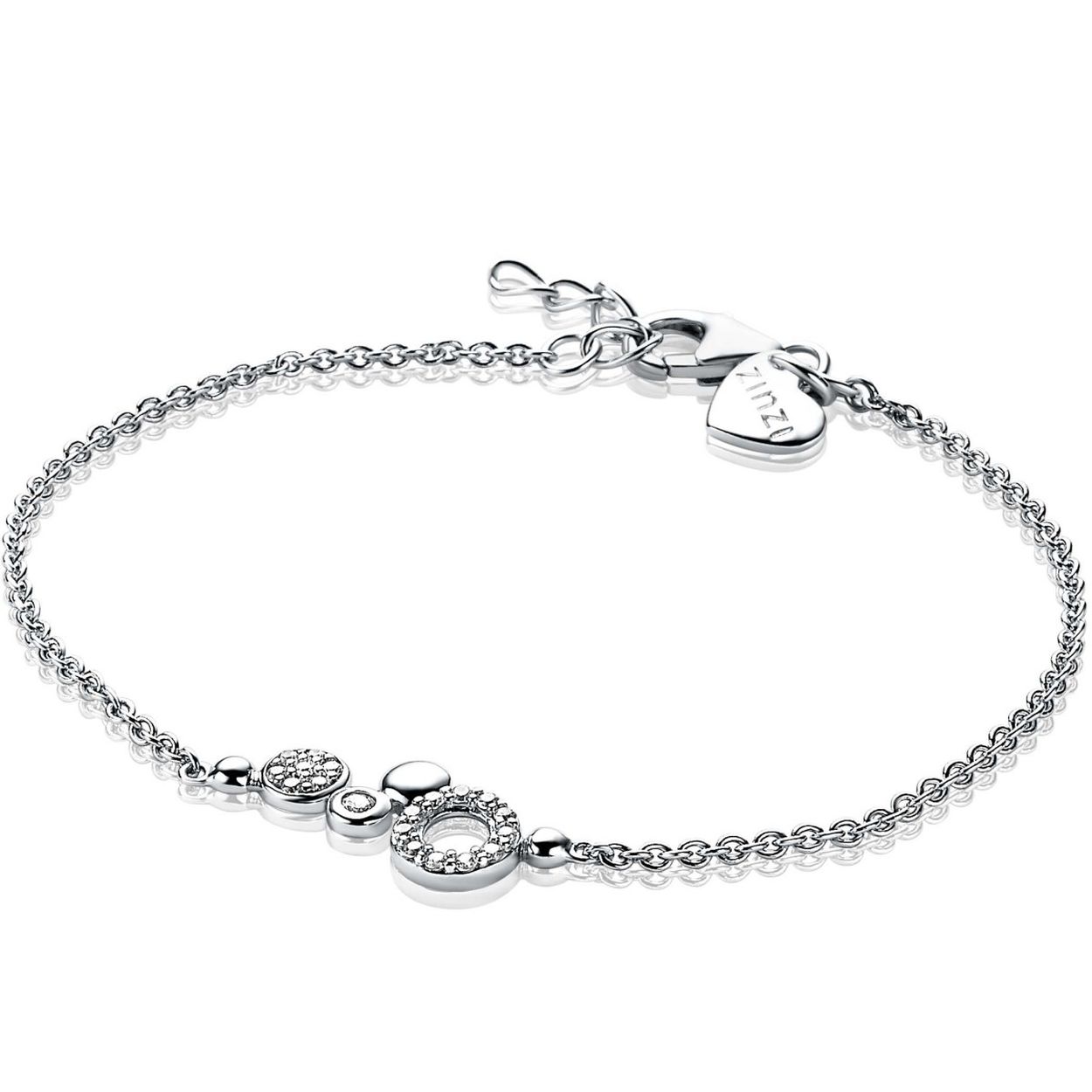 Zilveren armband met verschillende rondjes