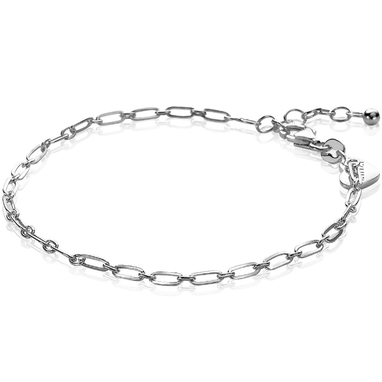 ZINZI zilveren armband met 'paperclip' schakel 2,4mm breed ZIA2033
